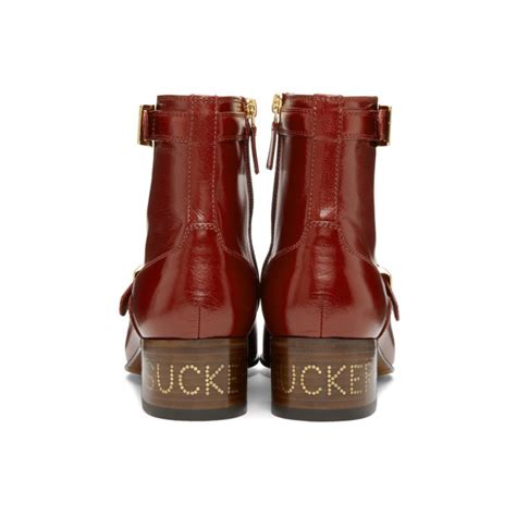 gucci red ebal boots|Gucci high boots.